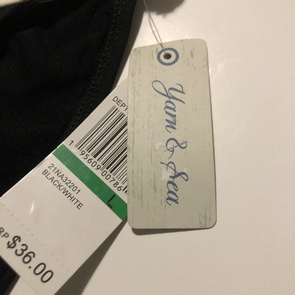 Yarn & Sea black white swim bottom size large L new - Picture 5 of 8